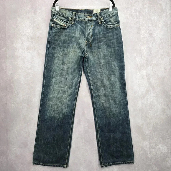 Remode Inc Blue Fade Button Denim Mens Jeans Pants 34x40 - Picture 1 of 8